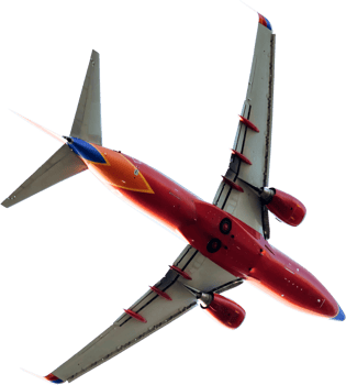 airplane take off cut out on transparent background. png