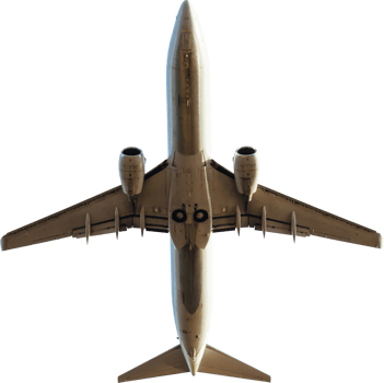 airplane take off cut out on transparent background. png