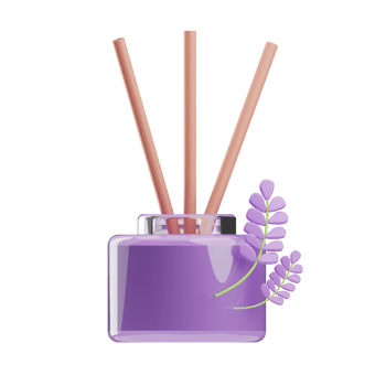 luxury cosmetic Reed Diffuser illustration 3d png