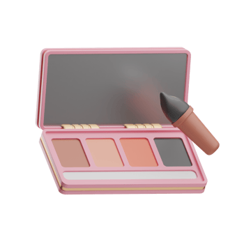 luxury cosmetic Eyeshadow illustration 3d png