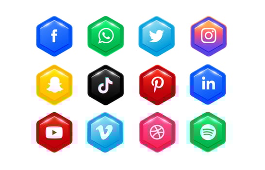Online Tech Social Media Logo vector