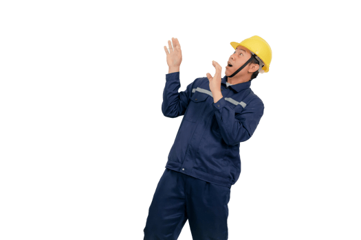 A man wearing a mechanic's work uniform png