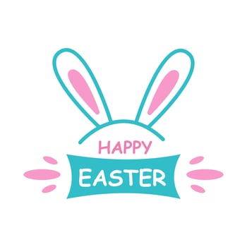 Easter Bunny Ears Holiday Lettering vector