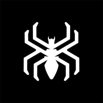 Crawl spider minimalist creative logo design vector