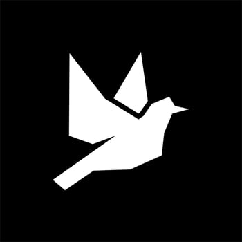 Geometric bird flying modern creative design vector