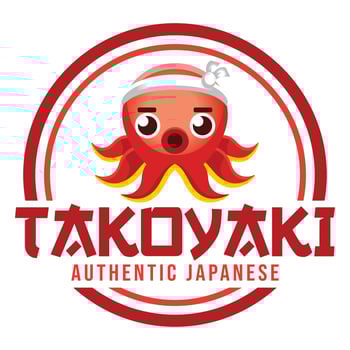 Modern flat design simple minimalist cute octopus takoyaki mascot character logo icon design template vector with modern illustration concept style for restaurant, product, label, brand, cafe, badge