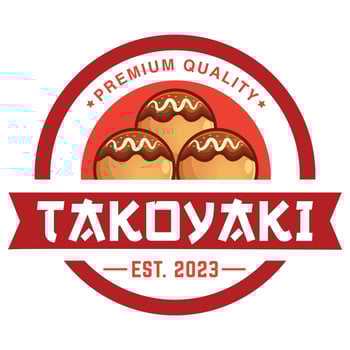Modern flat design simple minimalist cute takoyaki logo icon design template vector with modern illustration concept style for restaurant, product, label, brand, cafe, badge, emblem