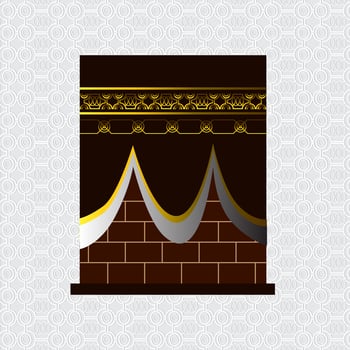 abstract vector kabah stone islamic background