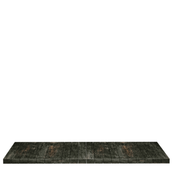Wooden table, wood table top front view 3d render isolated png