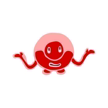Funny cute icon character isolated on the white background vector