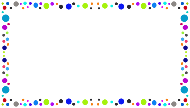 Colorful balls abstract illustration background frame border texture png