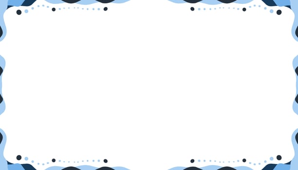 Abstract background with liquid blue and black liquid texture frame border vector