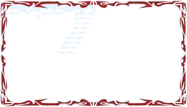 Abstract illustration background with red tribal border vector