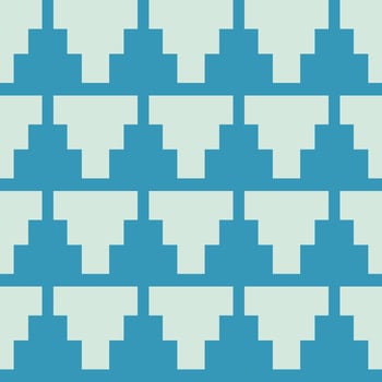 Abstract geometric colorful pattern. Small geometric blue color square triangle pixel style seamless pattern background. Simple geometric pattern use for fabric,  home decoration elements vector