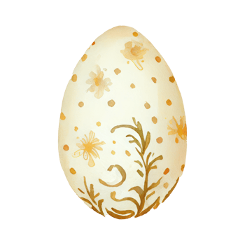 watercolor easter egg flowers png