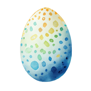 watercolor easter egg flowers, AI Generated png