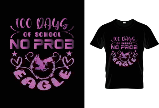 100 Days of school no prob Eagle vector