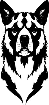 black dog shape vector