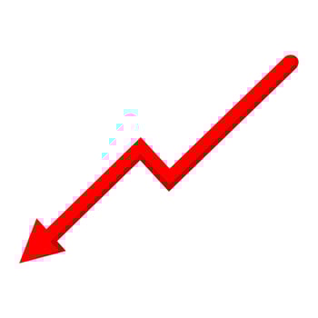 Illustration Vector Graphic of down trending icon.eps
