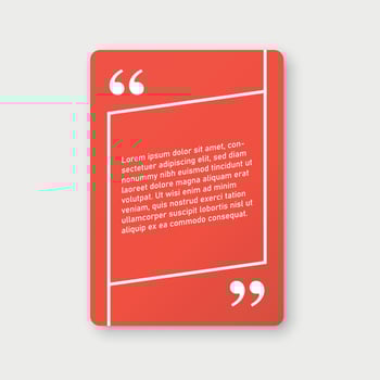 Quote frame blank template icon in flat style. Empty speech bubble vector illustration on isolated background. Textbox sign business concept.
