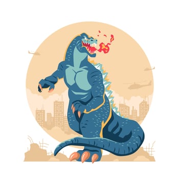 Huge Sea Monster Concept vector