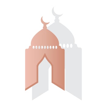 Ramadhan kareem poster banner islamic wallpaper mousque logo icon flat design vector