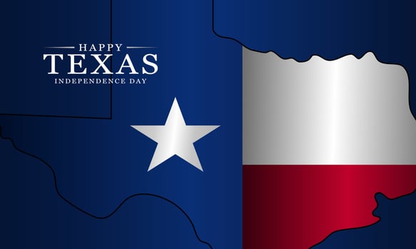 Texas Independence Day Background. Banner, Poster, Greeting Card. Vector Illustration.