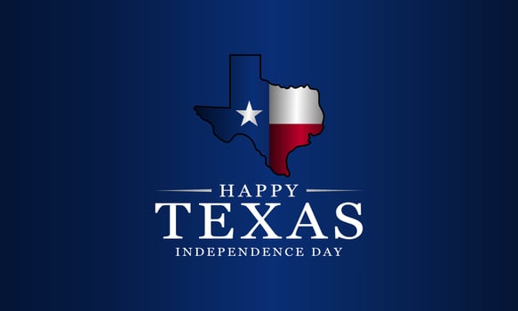 Texas Independence Day Background. Banner, Poster, Greeting Card. Vector Illustration.