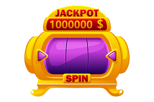 Empty golden slot machine for online casino and slots game png