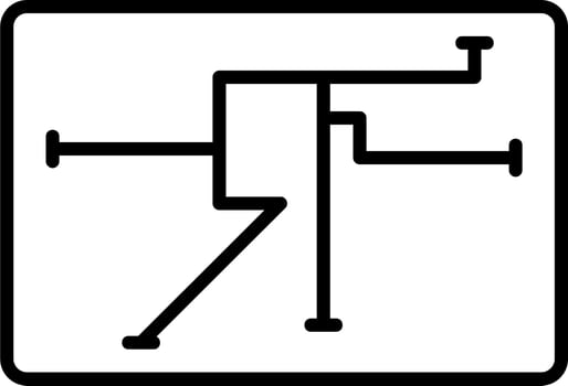 Route Map Vector Icon