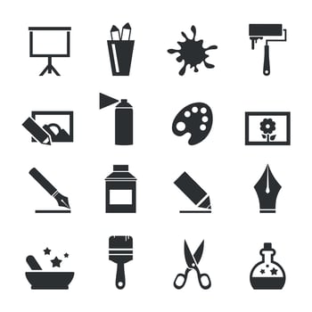 Set of icons on a theme art. A vector illustration