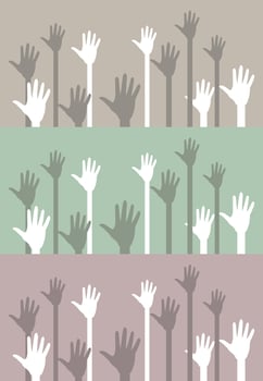 Abstraction on the topic of body parts vector