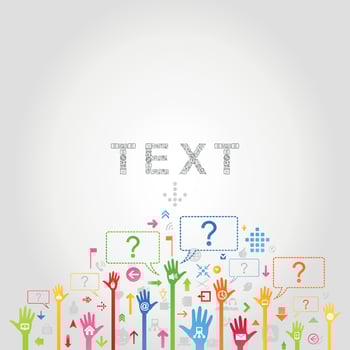 Abstraction on the topic of body parts vector