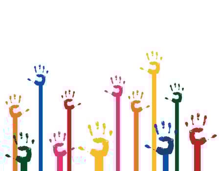 Abstraction on the topic of body parts vector