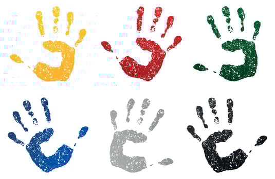 Abstraction on the topic of body parts vector