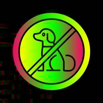 No Pets Unique Vector Icon