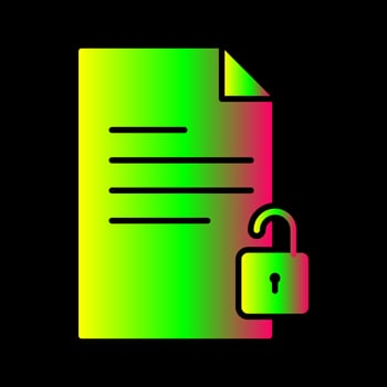 Unlock Documents Unique Vector Icon