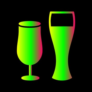 Unique Beer Glasses Vector Icon