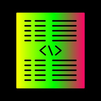 Piece of Code Vector Icon