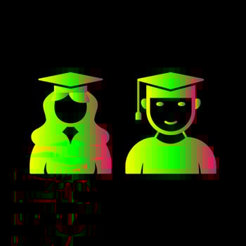 Unique Graduates Vector Icon