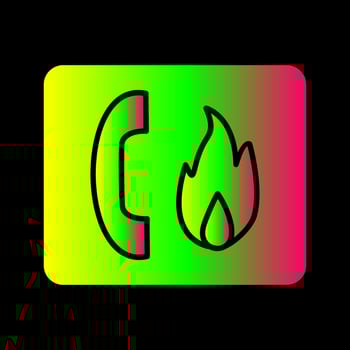 Unique Fire Emergency Vector Icon