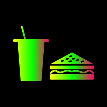 Unique Lunch Vector Icon