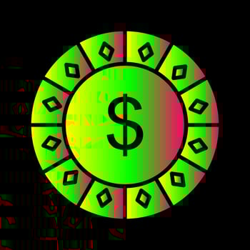 Dollar Chip Vector Icon