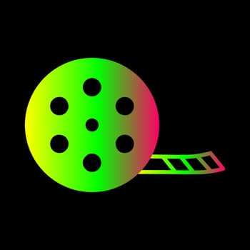 Unique Film Reel Vector Icon