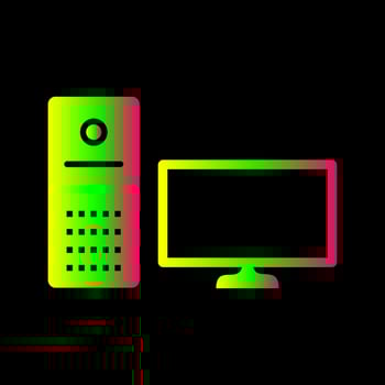 Unique Computer Vector Icon