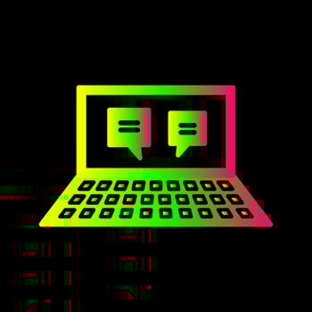 Unique Online Converstaion Vector Icon