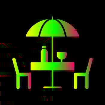 Unique Cafe Table Vector Icon