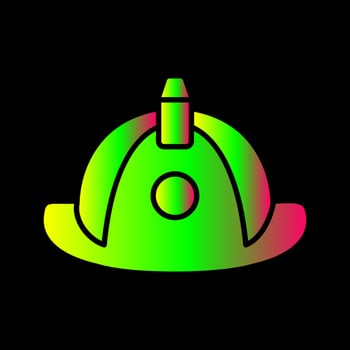 Unique Firefighter Hat Vector Icon