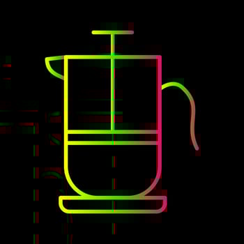 French Press Unique Vector Icon