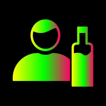Unique Man And Drink Vector Icon
